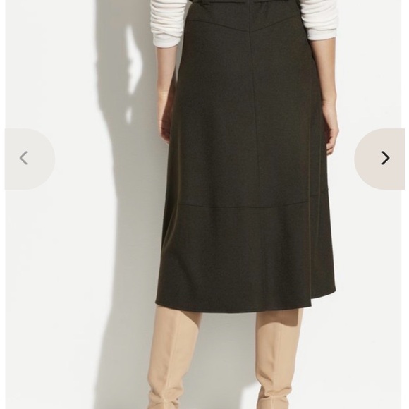 Vince Olive Green Wool Belted Skirt size 6 - Picture 2 of 8